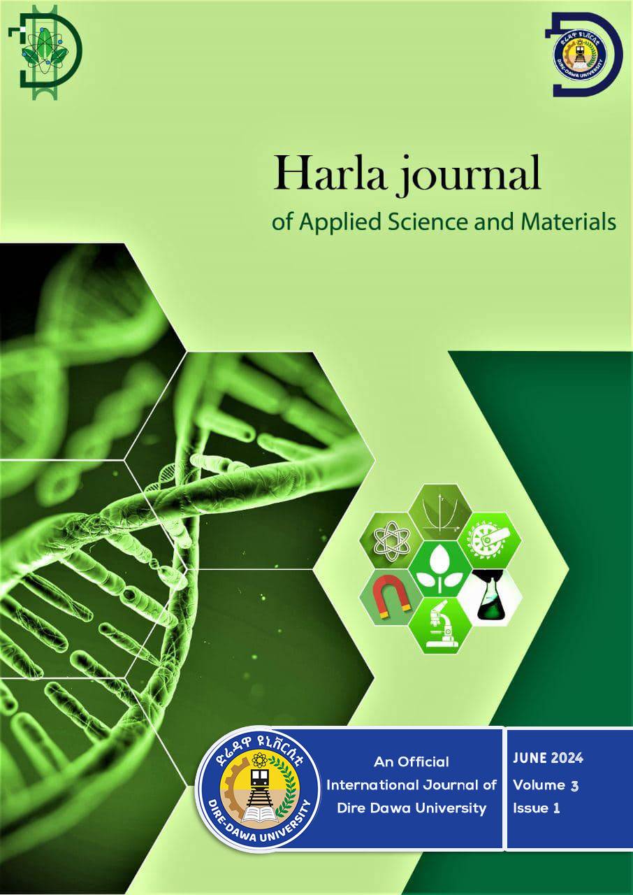 Harla Journal of Applied Science and Materials, Volume 3, Issue 1 cover page
