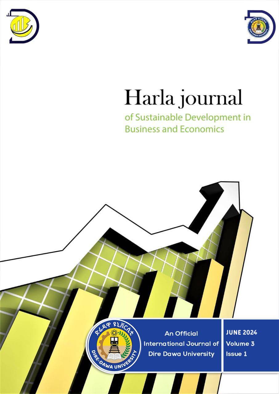 Harla Journal of Sustainable Development in Business and Economics, Volume 3, Issue 1 cover page